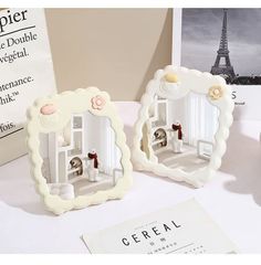 Gương Trang Điểm Để Bàn Hình Chữ Nhật - Mặt Kính Tráng Bạc Siêu Nét (20x16.5cm)