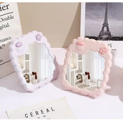 Gương Trang Điểm Để Bàn Hình Chữ Nhật - Mặt Kính Tráng Bạc Siêu Nét (20x16.5cm)