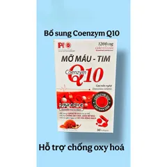Viên uống Mỡ Máu-Tim Coenzym Q10 hỗ trợ giảm xơ vữa động mạch,bảo vệ tim mạch( Chai 30 viên)