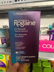 Kem Mọc Tóc Cho Nử Women's Rogaine 5% Minoxidil Unscented Foam(Dạng Bọt)Hộp 2 Chai Của Mỹ