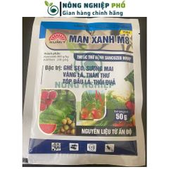 Chế Phẩm Man Xanh Multiagro 50g Đặc Trị Nấm Bệnh  Đốm Vàng Lá, Thán Thư, Sương Mai, Mốc Sương, Phấn Trắng Trên Hoa, Cây