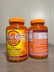 Metamucil 3-in-1 Daily Fiber 300 Capsules meta mucil hỗ trợ tiêu hóa, tim mạch, cân nặng