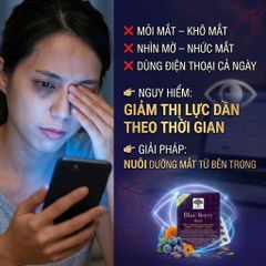 New Nordic Blue Berry Max - Viên Bổ Mắt 120 Viên Giảm Mỏi Khô Mắt, Tăng Cường Thị Lực, Bảo Vệ Mắt Khỏi Ánh Sáng Xanh