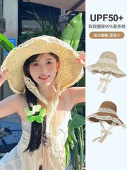 Mũ cói đi biển, nón cói handmade che nắng phong cách vintage  gập thoải mái không lo mất phom