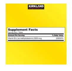 Viên ngậm tan nhanh bổ sung vitamin B12 Kirkland Mỹ - Hộp 300 viên