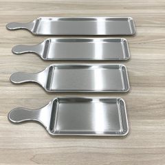 Dĩa chữ nhật inox cap cấp có tay cầm, phong cách Nhật Bản (TV321)