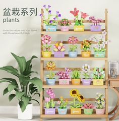 Đồ Chơi Lắp Ráp Hoa Mini Nhiều Mẫu Chậu Hoa Cute Decor Bàn Làm Việc - Đồ Chơi thông Minh Cho Bé 6 tuổi