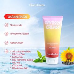 Kem Dưỡng Trắng Da Five Grains Niacinamide Alpha Arbutin 200ml - Dưỡng Sáng Mịn Da 645694