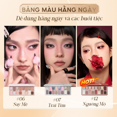 Bảng Phấn Mắt Chéeryep 16 Ô Natural Star Đa Năng Dễ Dùng Chuẩn Màu Lâu Trôi Nhũ Lì Đa Dạng Tone
