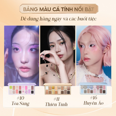 Bảng Phấn Mắt Chéeryep 16 Ô Natural Star Đa Năng Dễ Dùng Chuẩn Màu Lâu Trôi Nhũ Lì Đa Dạng Tone