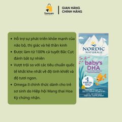 TPBVSK Siro dầu cá Nordic Naturals Baby's DHA cho bé sơ sinh từ 0-12 tháng tuổi 60ml và 120ml - Nội địa Mỹ