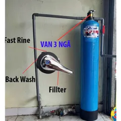 Cột lọc thô Composite 1054 full vật liệu lọc van 3 ngã