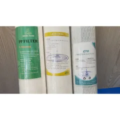 Bộ 3 lõi lọc nước 123 Cation 20 inch lọc nước nhiễm phèn, đá vôi, clo....