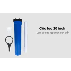 Cốc lọc thô đầu nguồn 20inh đủ bộ (Cốc trong hoặc đục)