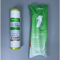 Bộ 3 lõi lọc nước dùng Kangaroo Eco 123 dùng cho máy lọc nước có 3 cốc lọc 10inch (Mẫu mới 2024)