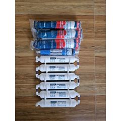 Trọn bộ 10 lõi lọc nước Sunhouse đúc liền khối từ 1 đến 10 (tặng cút kết nối + dây)