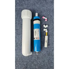 Bộ Vỏ màng lọc RO Trắng kèm Màng RO Dow Filmtec™, co, van 1 chiều, van xả flow 300