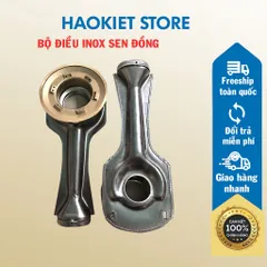 Bộ điếu inox, sen đồng 43-78mm 2 cặp (gồm 2 chén đồng và 2 điếu inox)