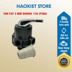 Van 3 ngã Φ34 dùng cho cột lọc thô Composite, Inox (kèm lưới van)