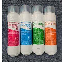 Combo bộ 4 lõi lọc nước UF 1 đầu Type U 24,5cm -Hàn Quốc- thay thế cho máy Cuckoo, IONPIA....