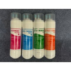 Combo bộ 4 lõi lọc nước UF 1 đầu Type U 24,5cm -Hàn Quốc- thay thế cho máy Cuckoo, IONPIA....