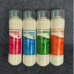 Combo bộ 4 lõi lọc nước UF 1 đầu Type U 24,5cm -Hàn Quốc- thay thế cho máy Cuckoo, IONPIA....