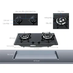 Bếp ga âm Rinnai RVB-2BG(F)N
