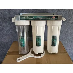 Bộ 3 cốc lọc 10inch kèm 3 lõi lọc thô - Cốc nhập khẩu loại 2 roăn