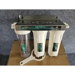 Bộ 3 cốc lọc 10inch kèm 3 lõi lọc thô - Cốc nhập khẩu loại 2 roăn