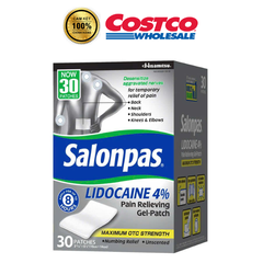 Mẫu mới Miếng Dán Giảm Đau Salonpas LIDOCAINE 4% Gel-Patch 30 Miếng - Hỗ Trợ Giảm Đau Hiệu Quả Lên Đến 8 Giờ