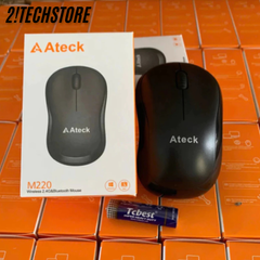 Chuột Không Dây Ateck M220- Chuột Văn Phòng Giảm Tiếng Ồn- Kết Nối Usb 2.4GHz & Bluetooth, BH 12T