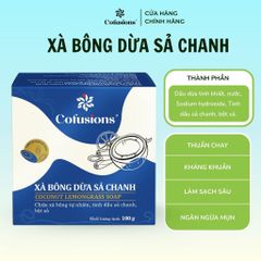 Xà bông dừa sả chanh Cofusions - Hộp 100g chính hãng