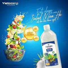 [COMBO 2 CHAI] Dầu dừa tinh khiết Organic Vietcoco (thực phẩm ) chai 500ml, xuất xứ Việt Nam