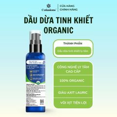 [NHÃN MỚI CFS] Dầu dừa tinh khiết mỹ phẩm ORGANIC Cofusions - Chai 130ml - Coconut Oil