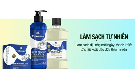 [NHÃN MỚI CFS] [COMBO 2 CHAI] Dầu dừa súc miệng Cofusions hương bạc hà thơm mát 225ml/ chai