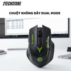 Chuột Gaming Không Dây Dual Mode (Bluetooth/Wireless) - Led Ngầu, Pin Sạc Type-C, Max 1600 DPI