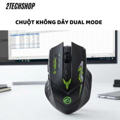 Chuột Gaming Không Dây Dual Mode (Bluetooth/Wireless) - Led Ngầu, Pin Sạc Type-C, Max 1600 DPI, BH 12T