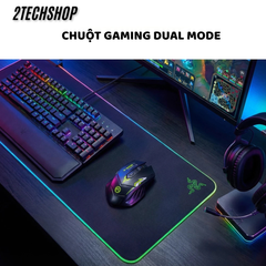 Chuột Gaming Không Dây Dual Mode (Bluetooth/Wireless) - Led Ngầu, Pin Sạc Type-C, Max 1600 DPI, BH 12T