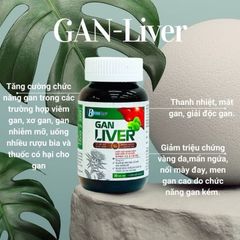 Viên uống Gan LIVER có cà gai leo hỗ trợ bảo vệ gan tối ưu (Chai 30 viên)