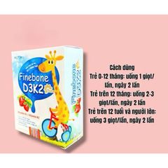 D3K2_Finebone D3K2 Huta dùng cho bé giai đoạn phát triển xương,răng(Chai 10ml)