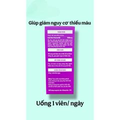 Viên uống ACID FOLIC GOLD bổ sung sắt cho phụ nữ mang thai và người thiếu máu suy nhược(Chai 30 viên)