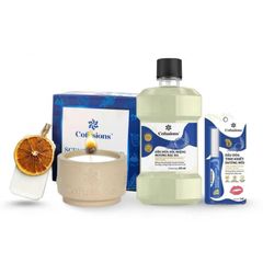 Combo Valentine Nến thơm 50g + Dầu dừa súc miệng + Dầu dừa dưỡng môi + sáp thơm