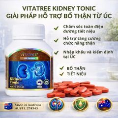 Viên Uống Bổ Thận Vitatree Kidney Tonic 100 Viên – Hỗ Trợ Chức Năng Thận, Thanh Lọc Cơ Thể . Úc