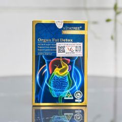 Viên Uống Giảm Mỡ Nội Tạng Vitatree Organ Fat Detox hỗ trợ tiêu hóa hỗ trợ chuyển hóa hộp 60 viên