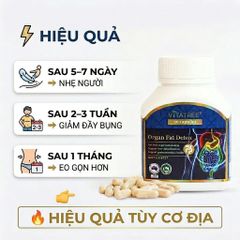 Viên Uống Giảm Mỡ Nội Tạng Vitatree Organ Fat Detox hỗ trợ tiêu hóa hỗ trợ chuyển hóa hộp 60 viên