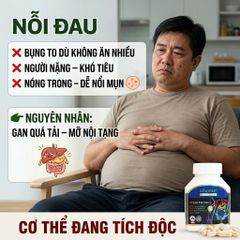 Viên Uống Giảm Mỡ Nội Tạng Vitatree Organ Fat Detox hỗ trợ tiêu hóa hỗ trợ chuyển hóa hộp 60 viên