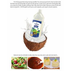 Dầu dừa tinh khiết Organic VIETCOCO chai PET 1 lít chính hãng
