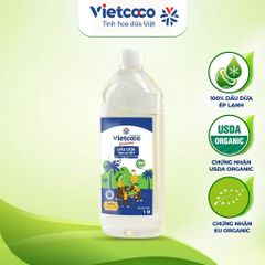 Dầu dừa tinh khiết Organic VIETCOCO chai PET 1 lít chính hãng