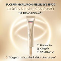 Kem Dưỡng Mắt Eucerin Hyaluron-Filler + Elasticity Eyes Contour Care SPF20 15ml _ Chống Nhăn, Lão Hóa Da Mắt
