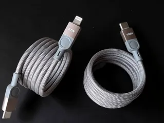Cáp Dù từ tính sạc nhanh Maglux C to C 100W và C to L 27W dài 1mét